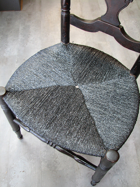 Chair With Rush Seat detail